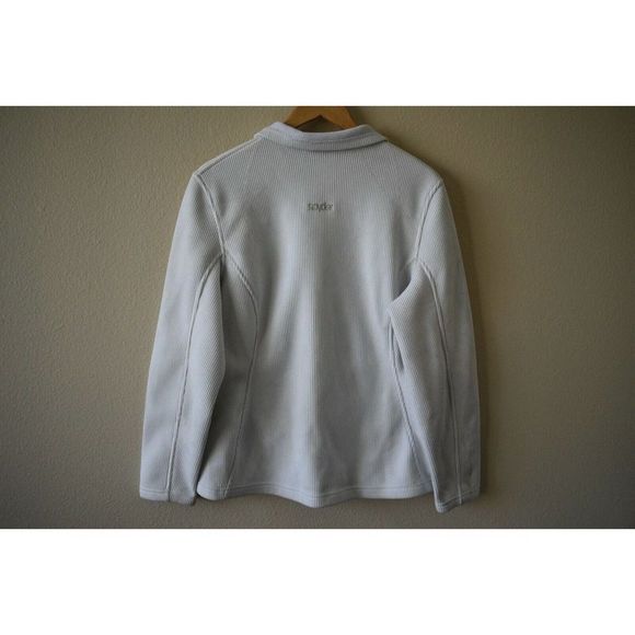 Women’s White Spyder Core Sweater Zip Up Jacket Size XL Stains - Picture 3 of 9